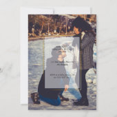 個人用フォト金ゴールドフレーム結婚式招待状 招待状 (裏面)