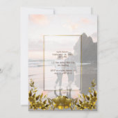 個人用フォト金ゴールドフレーム結婚式招待状 招待状