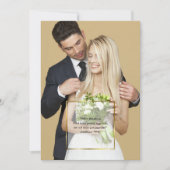 個人用フォト金ゴールドフレ結婚ーム 招待状 (正面)