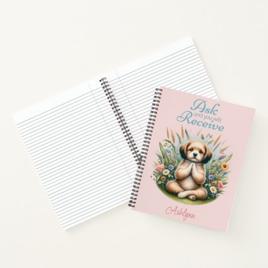 個人用フローラドッグ祈りの言葉仕訳帳マニフェス頼ト ノートブック (内部)