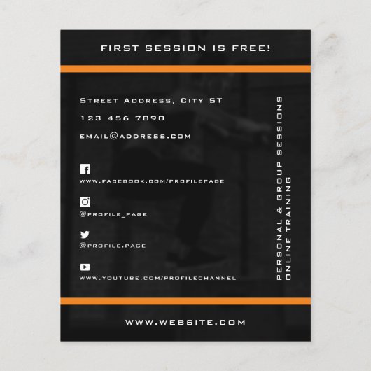 個人用プロファイルのイメージフィットネス チラシ (裏面)