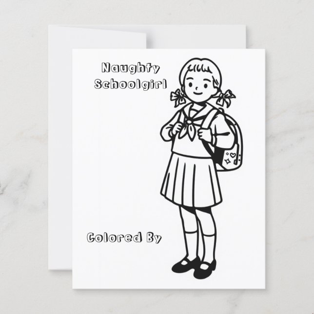 個人用ページの色子供へ付け | アニメいけな女子学生 (正面)