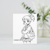 個人用ページの色子供へ付け | アニメの女の子 (スタンド正面)