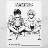 個人用ページの色子供へ付け | アニメゲーマー10代の若者 (正面)