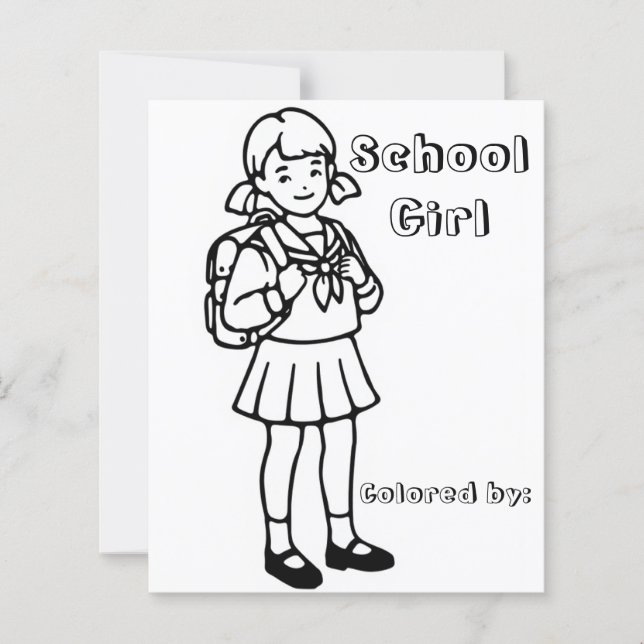 個人用ページの色子供へ付け | アニメスクールガール (正面)