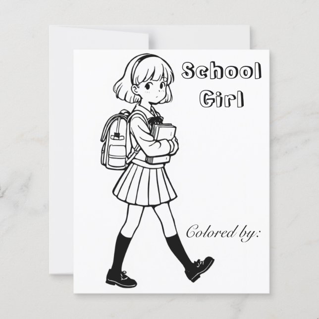 個人用ページの色子供へ付け | アニメスクールガール (正面)