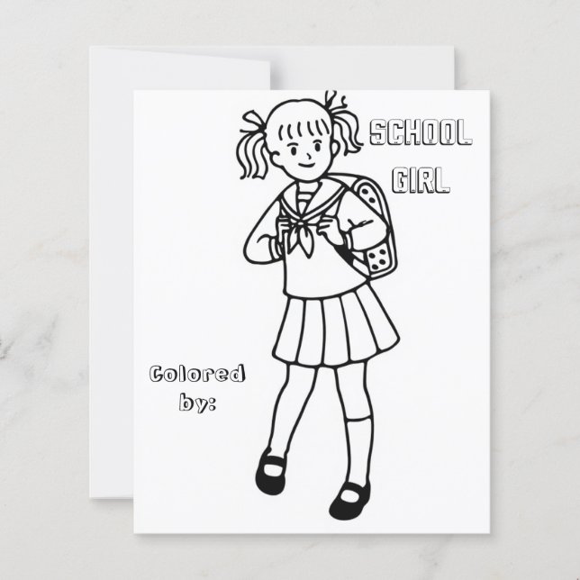 個人用ページの色子供へ付け | アニメスクールガール (正面)