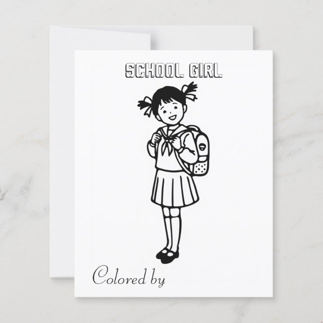 個人用ページの色子供へ付け | アニメスクールガール (正面)