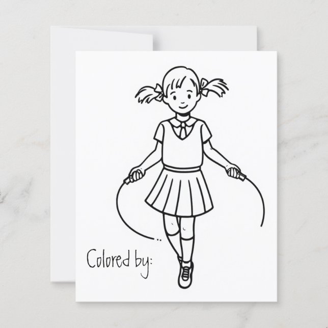 個人用ページの色子供へ付け | アニメスクールガール (正面)