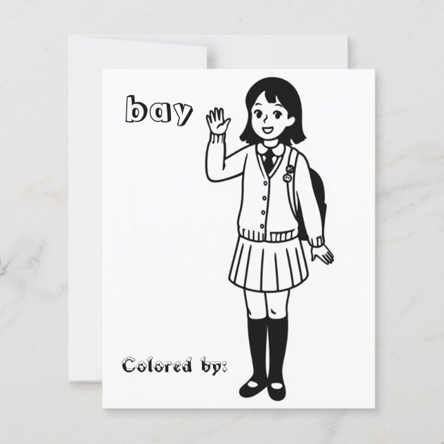 個人用ページの色子供へ付け | アニメスクールガール (正面)