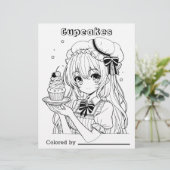 個人用ページの色子供へ付け | カップケーキとアニメガール (スタンド正面)