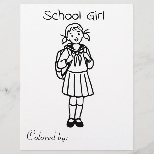 個人用ページの色子供へ付け | 女子校生 (正面)