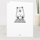 個人用ページの色 | アニメスーパーヒーローガールビッグ誕生日 カード (裏面)