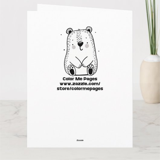 個人用ページの色 | アニメスーパーヒーローガールビッグ誕生日 カード (裏面)