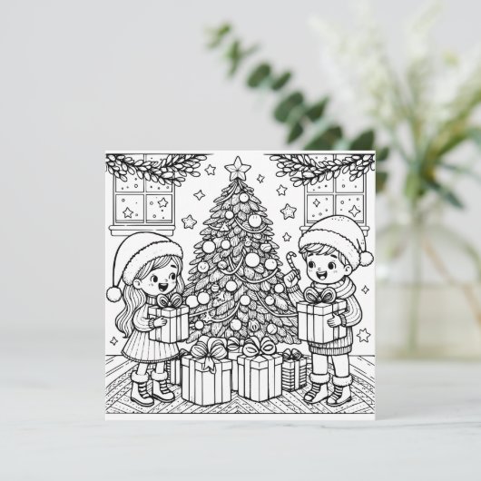 個人用ページの色 | クリスマスの朝 カード (スタンド正面)