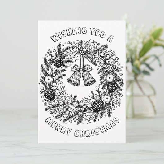 個人用ページの色 | クリスマスリース シーズンカード (スタンド正面)