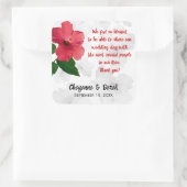 個人用メッセージハイビスカスフェイスラベル スクエアシール (バッグ)