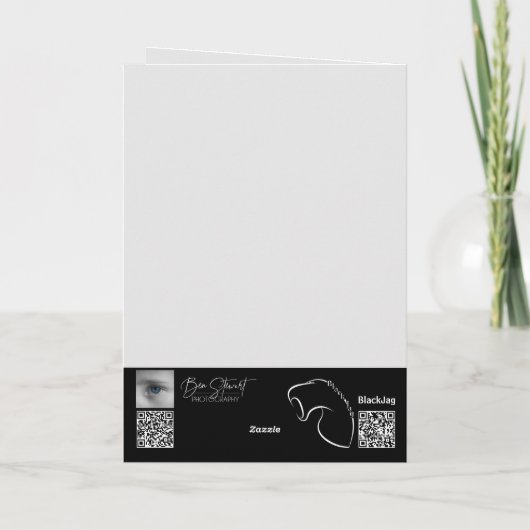 個人用メルカトおもしろい誕生日フォトアート&メッセージ カード (裏面)