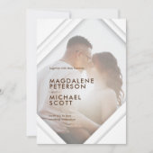 個人用モダンフォトフレ結婚ーム 招待状 (正面)