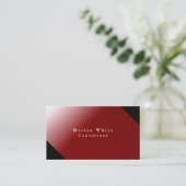 個人用ユニークブラックレッドプロフェッショナルモダン 名刺 (スタンド正面)
