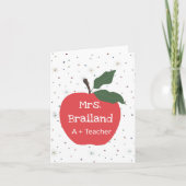 個人用先生名カスタムの（赤リンゴ） カード (正面)