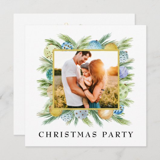 *～*個人用写企業の真AP20クリスマスパーティー  招待状 (正面/裏面)