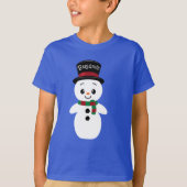個人用冬雪だるまTシャツ Tシャツ (正面)