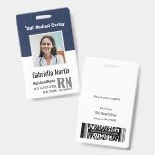 個人用医療従事者写真IDカード バッジ (表裏)