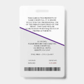 個人用医療従事者IDバッジ + バーコード バッジ (裏面)