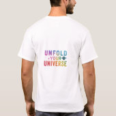 個人用卒業おめでとう あなたの宇宙を展開する Tシャツ (裏面)