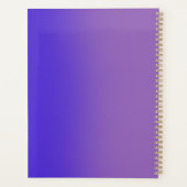 個人用可能なカバーの美しい紫色のグラデーション プランナー手帳 (裏面)