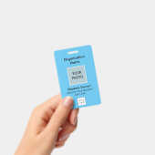 個人用従業員写真付きIDカードとロゴバッジ バッジ (手持ち)