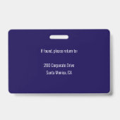 個人用従業員写真付きIDカード 社内セキュリティ バッジ (裏面)