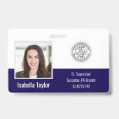 個人用従業員写真付きIDカード 社内セキュリティ バッジ (正面)