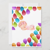 個人用恐竜ベビーシャワー招待状 招待状 (裏面)