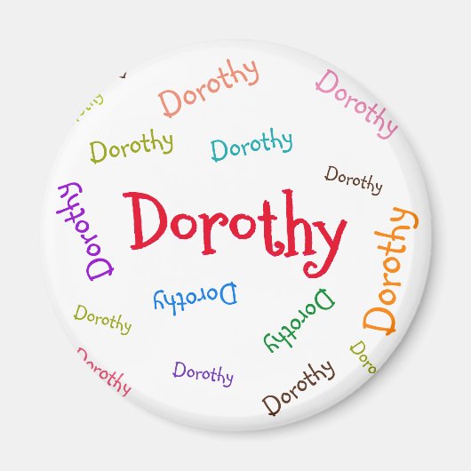 個人用磁石、子供の名前、子供のための マグネット (正面)