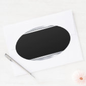 個人用空白のテンプレートフェイクシルバーブラック 楕円形シール (封筒)