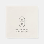 個人用結婚設定のカクテルナプキン スタンダードカクテルナプキン (正面)