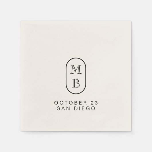 個人用結婚設定のカクテルナプキン スタンダードカクテルナプキン (正面)