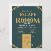 個人用設カスタム定の脱出室誕生日 招待状 (正面)
