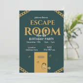 個人用設カスタム定の脱出室誕生日 招待状 (スタンド正面)