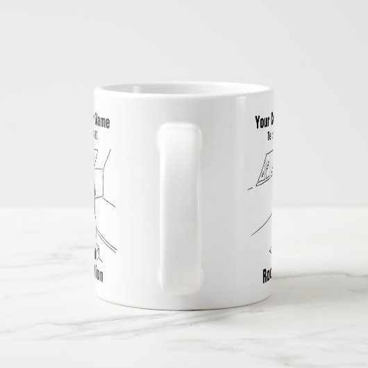 個人用設定する屋根断熱材の漫画 ジャンボコーヒーマグカップ (裏面)