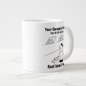 個人用設定する屋根断熱材の漫画 ジャンボコーヒーマグカップ (正面右)