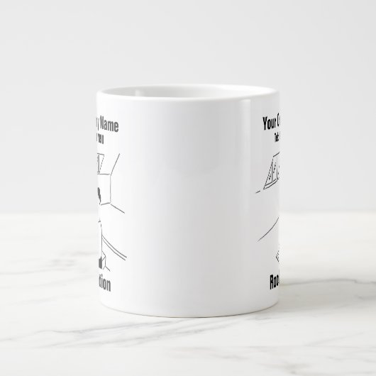 個人用設定する屋根断熱材の漫画 ジャンボコーヒーマグカップ (正面)