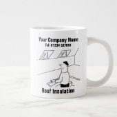 個人用設定する屋根断熱材の漫画 ジャンボコーヒーマグカップ (右)