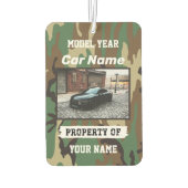 個人用設定で車の写真をアップロード カーエアーフレッシュナー (裏面)