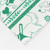 個人用設定ゴールデンガイド犬の物語パターングリーン フリースブランケット (角)