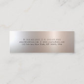 個人用設定シルバールックシンプルデザインテンプレート スキニー名刺 (裏面)