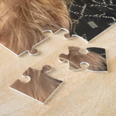 個人用設定フォトファミリーベビーペットの休暇おもしろい ジグソーパズル (側面)