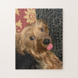 個人用設定フォトファミリーベビーペットの休暇おもしろい ジグソーパズル